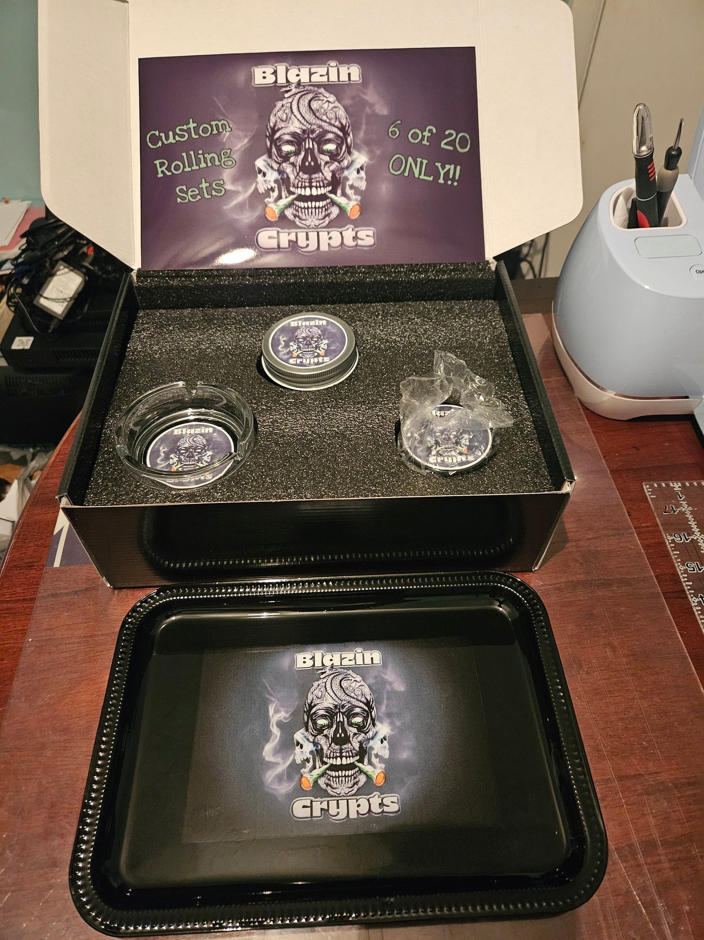 Custom Rolling Tray Set