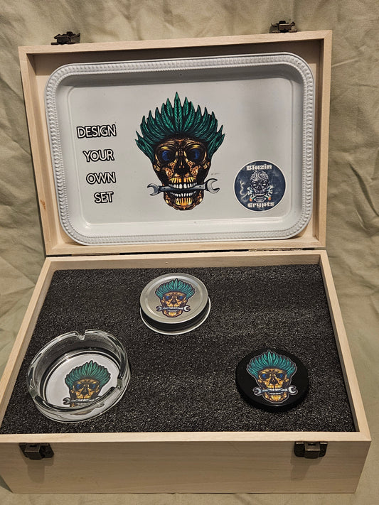 Custom Rolling Tray Set